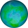 Antarctic ozone map for 2023-01-30